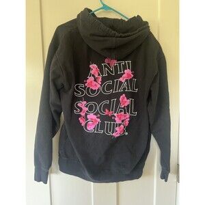 Anti Social Social Club Sugar Hill Hoodie Black FW20 Size Large